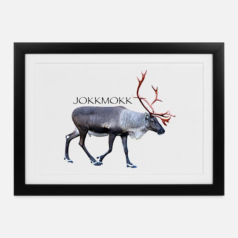 Jokkmokk - Affiche encadrée (37 × 27 cm) - noir