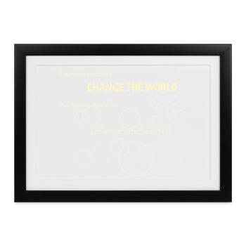 Weltverbesserer mit mangelder Mutterliebe ;) - Gerahmtes Poster (37 × 27 cm) - Schwarz - Vorne