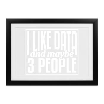 Daten Data Science Datenanalyst - Gerahmtes Poster (37 × 27 cm) - Schwarz - Vorne
