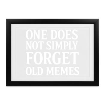 Vergessene Memes - Gerahmtes Poster (37 × 27 cm) - Schwarz - Vorne