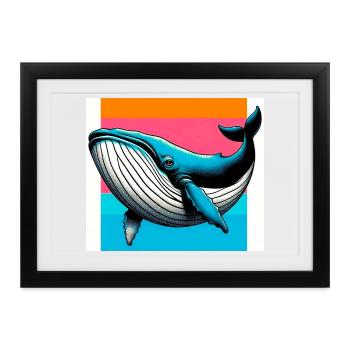 Wal - Gerahmtes Poster (37 × 27 cm) - Schwarz - Vorne