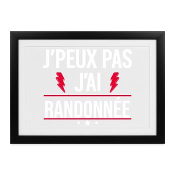 Ich kann nicht. Ich bin gewandert. Humor Natur. - Gerahmtes Poster (37 × 27 cm) - Schwarz - Vorne