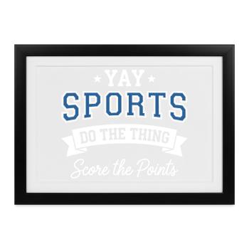 Juhu, Sport macht das Ding und sammelt Punkte - Gerahmtes Poster (37 × 27 cm) - Schwarz - Vorne
