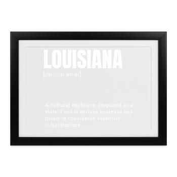 Louisiana Kulturexplosion Shirt - Gerahmtes Poster (37 × 27 cm) - Schwarz - Vorne