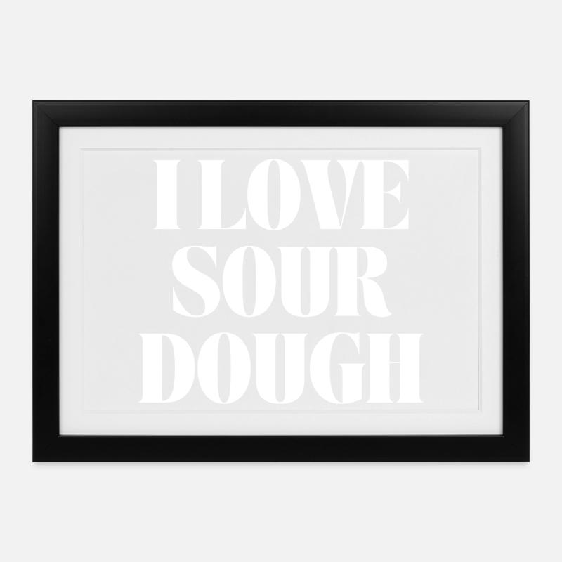 J’adore le levain - Affiche encadrée (37 × 27 cm) - noir
