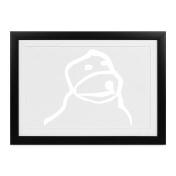 Flat Eric - Gerahmtes Poster (37 × 27 cm) - Schwarz - Vorne