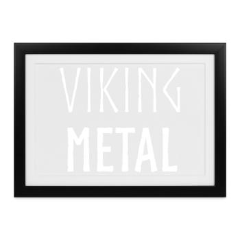 VIKING METAL - Gerahmtes Poster (37 × 27 cm) - Schwarz - Vorne