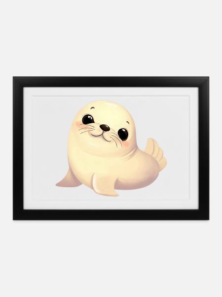 Siegel - Gerahmtes Poster (37 × 27 cm) - Schwarz