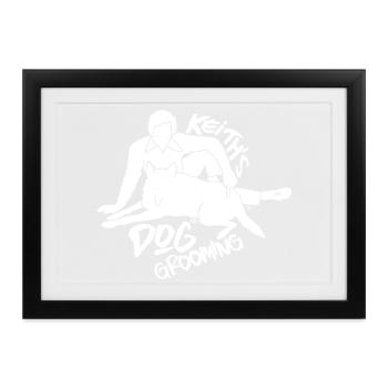 Keiths Hundepflege - Gerahmtes Poster (37 × 27 cm) - Schwarz - Vorne