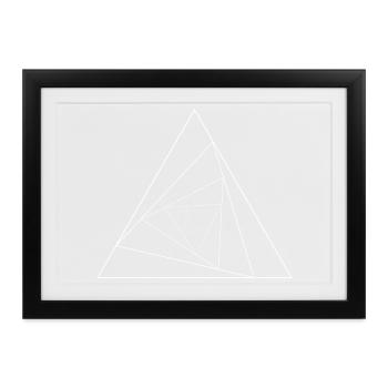Dreieckiges Dreieck - Gerahmtes Poster (37 × 27 cm) - Schwarz - Vorne