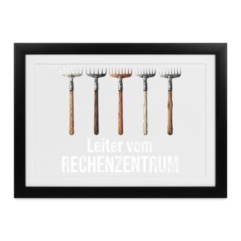 Programmierer Computerfreak Evolution Retro - Gerahmtes Poster (37 × 27 cm) - Schwarz - Vorne