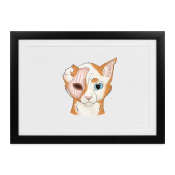Lichtherz - Warrior Cats - Gerahmtes Poster (37 × 27 cm) - Schwarz - Vorne