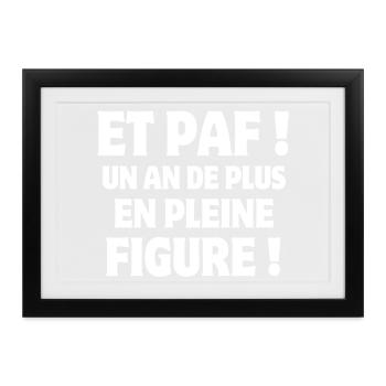 Geburtstag, Geburtstagshumor, Figur - Gerahmtes Poster (37 × 27 cm) - Schwarz - Vorne