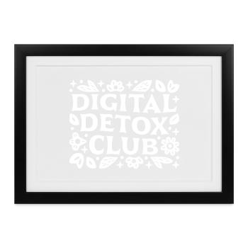 Digitale Entgiftungsclub-Selbsthilfegruppe – lustige Erinnerung - Gerahmtes Poster (37 × 27 cm) - Schwarz - Vorne