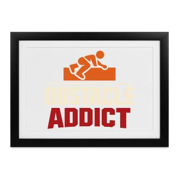 Hindernislauf-rennfahrer Hindernislauf Ocr - Gerahmtes Poster (37 × 27 cm) - Schwarz - Vorne
