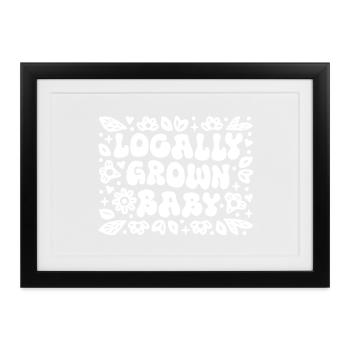 Lokal gewachsenes Baby, lustige Schwangerschaft - Gerahmtes Poster (37 × 27 cm) - Schwarz - Vorne