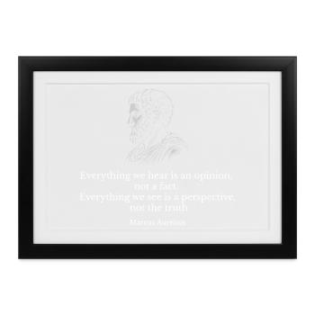 Steisches Zitat von Marcus Aurelius - Gerahmtes Poster (37 × 27 cm) - Schwarz - Vorne