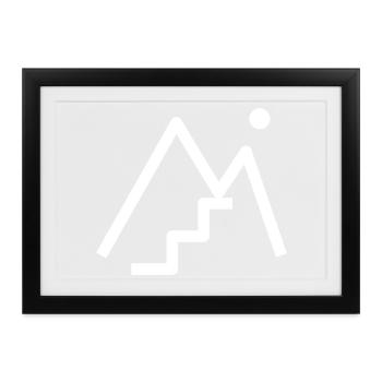 Treppengipfelberg - Gerahmtes Poster (37 × 27 cm) - Schwarz - Vorne