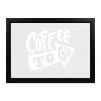 Kaffee, Ich mag Kaffee, Kaffeepause - Gerahmtes Poster (37 × 27 cm) - Schwarz - Vorne