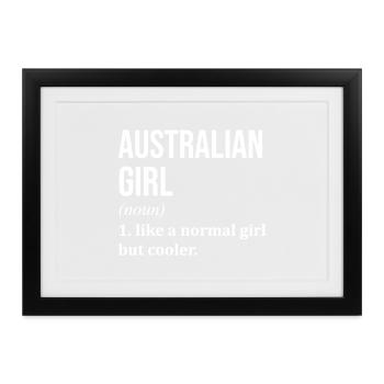 Australien Australien Australien - Gerahmtes Poster (37 × 27 cm) - Schwarz - Vorne