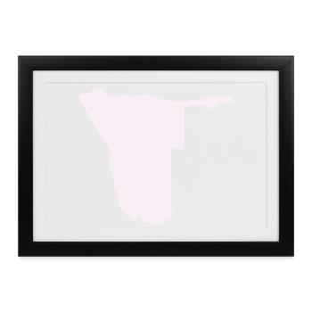 Nambia  Silhouette - Gerahmtes Poster (37 × 27 cm) - Schwarz - Vorne