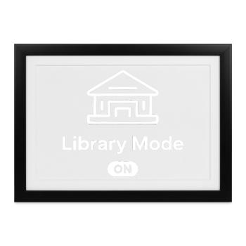Library Mode On Lesen - Gerahmtes Poster (37 × 27 cm) - Schwarz - Vorne