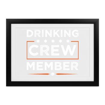 Drinking Crew - Gerahmtes Poster (37 × 27 cm) - Schwarz - Vorne