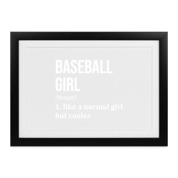 Baseball Baseball Baseball - Gerahmtes Poster (37 × 27 cm) - Schwarz - Vorne