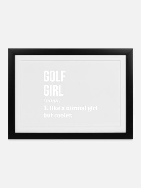 Golf Golf Golf - Gerahmtes Poster (37 × 27 cm) - Schwarz