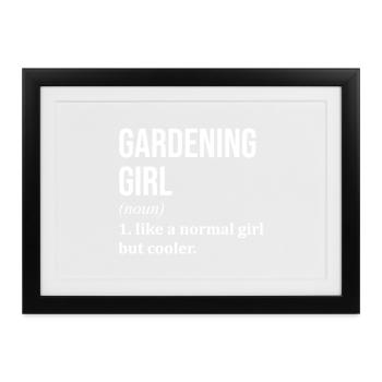 Gärtnern, Gärtnern, Gärtnern - Gerahmtes Poster (37 × 27 cm) - Schwarz - Vorne