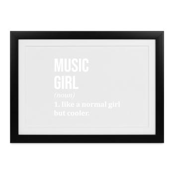 Musik Musik Musik - Gerahmtes Poster (37 × 27 cm) - Schwarz - Vorne