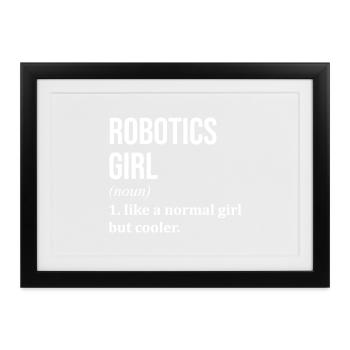 Robotik Robotik Robotik Robotik - Gerahmtes Poster (37 × 27 cm) - Schwarz - Vorne