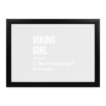 Wikinger, Wikinger, Wikinger, Wikinger - Gerahmtes Poster (37 × 27 cm) - Schwarz - Vorne