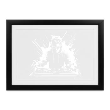 Dj Grafik - Gerahmtes Poster (37 × 27 cm) - Schwarz - Vorne
