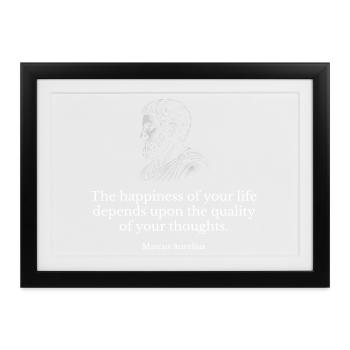 Steisches Zitat von Marcus Aurelius - Gerahmtes Poster (37 × 27 cm) - Schwarz - Vorne
