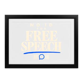 Kein Ausweis für freie Meinungsäußerung Digital Privacy Protest - Gerahmtes Poster (37 × 27 cm) - Schwarz - Vorne
