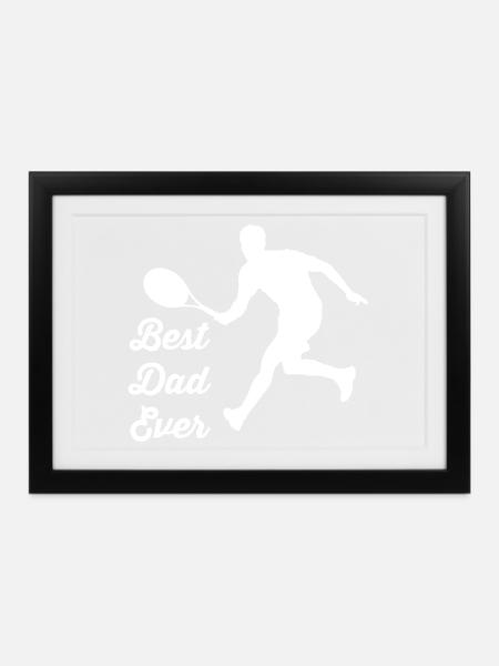 Tennis - Gerahmtes Poster (37 × 27 cm) - Schwarz