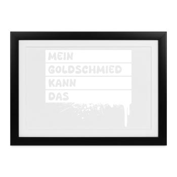 Goldschmied als Beruf - Gerahmtes Poster (37 × 27 cm) - Schwarz - Vorne