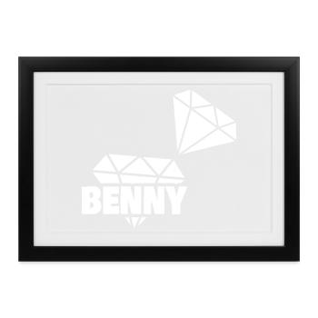 Benny - Gerahmtes Poster (37 × 27 cm) - Schwarz - Vorne