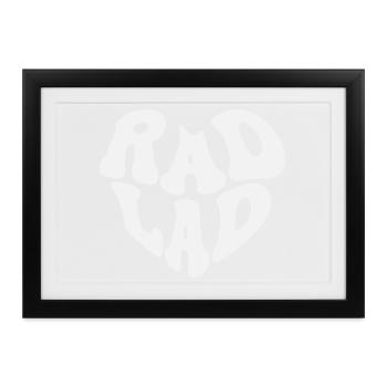 Rad Lad – Vintage Heart (Custom Color) - Gerahmtes Poster (37 × 27 cm) - Schwarz - Vorne