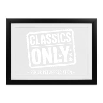 Nur Klassiker Senior Pet - Gerahmtes Poster (37 × 27 cm) - Schwarz - Vorne