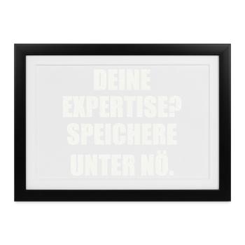 Sarkastischer Spruch - Gerahmtes Poster (37 × 27 cm) - Schwarz - Vorne
