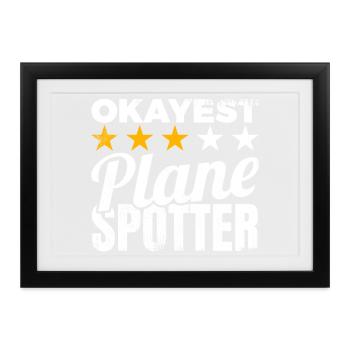 Planespotter moyen - Affiche encadrée (37 × 27 cm) - noir - Devant