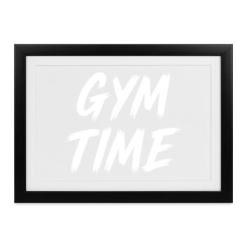 Zeit im Fitnessstudio - Gerahmtes Poster (37 × 27 cm) - Schwarz - Vorne