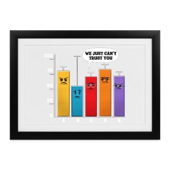 Data Science-Analyse - Gerahmtes Poster (37 × 27 cm) - Schwarz - Vorne