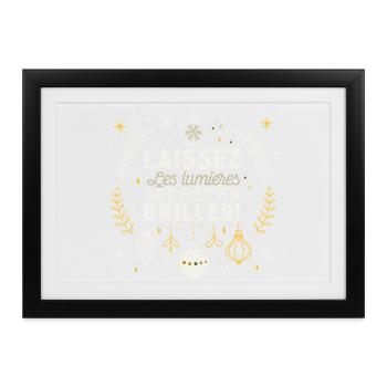 Lassen Sie die Feiertage glänzen - Gerahmtes Poster (37 × 27 cm) - Schwarz - Vorne
