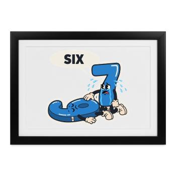 67 Six Seven Meme Weihnachten Italian meme - Gerahmtes Poster (37 × 27 cm) - Schwarz - Vorne