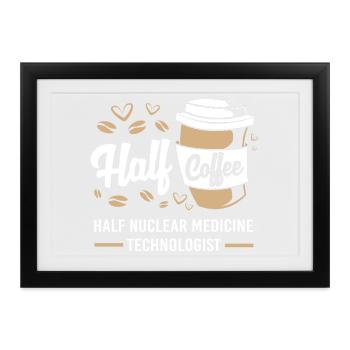 Radiologie Nuklear Atom Nuklearmedizin - Gerahmtes Poster (37 × 27 cm) - Schwarz - Vorne
