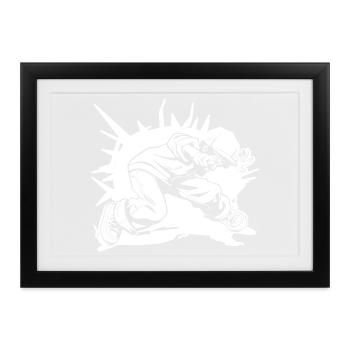 B-Boy - Gerahmtes Poster (37 × 27 cm) - Schwarz - Vorne
