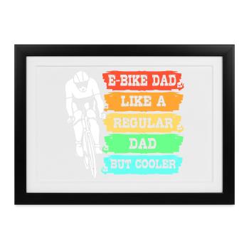 E-Bike EBike E Bike - Gerahmtes Poster (37 × 27 cm) - Schwarz - Vorne